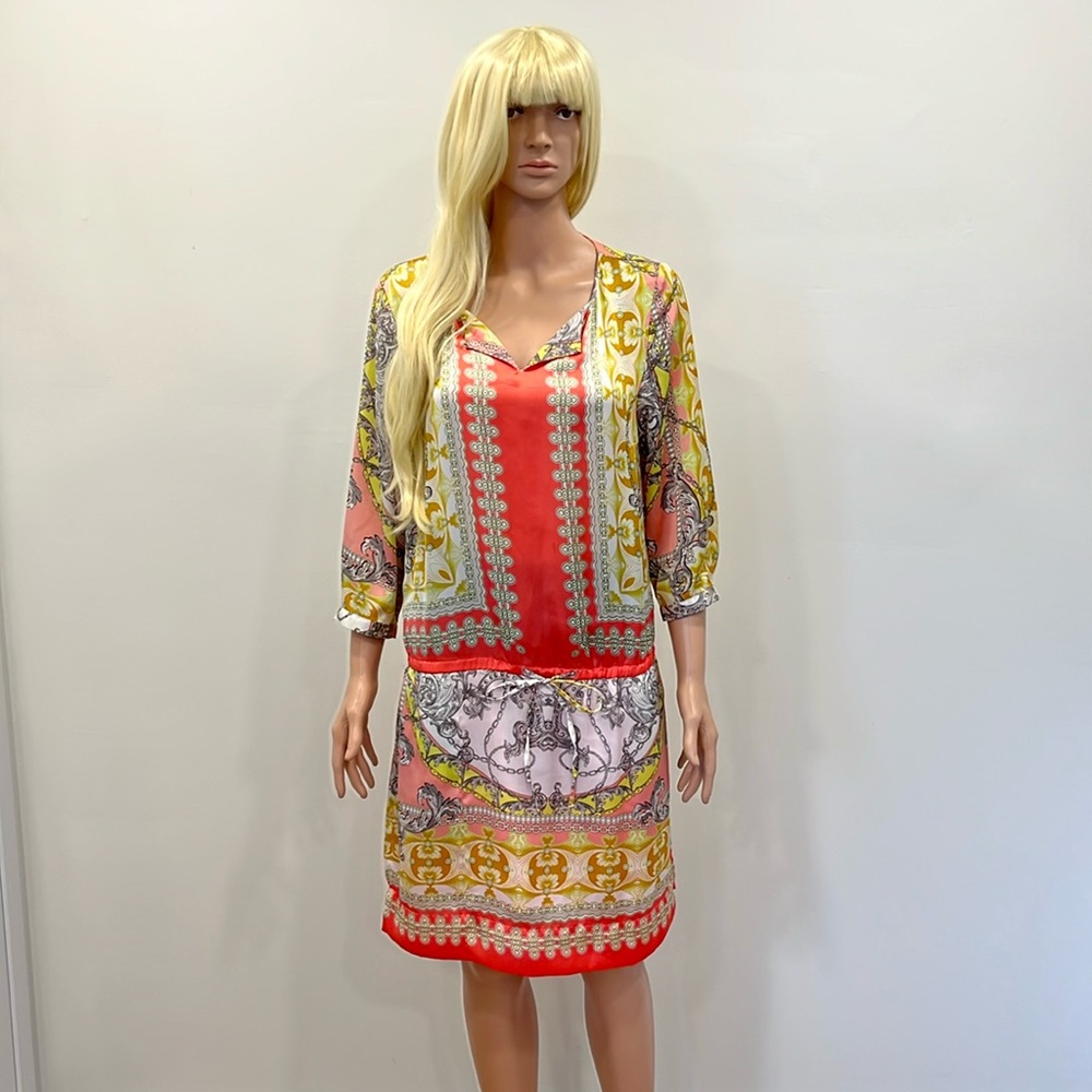 Jennifer Lopez Colorful Midi Dress